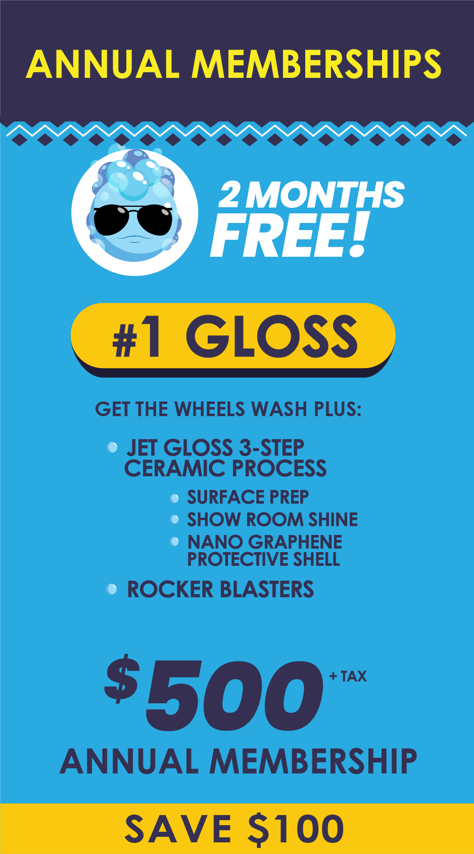 $25, Includes: Hand Prep, Hand-Dry Finish, Bug-Free Guarantee, Free Vacuums, Hand-Dry Door Jambs, Under-body Spray, Rain Repellent, Hot Wax, Rim Cleaner, Tire Shine, Total Body Protectant, Mud Blasters, 48-Hour Clean-Car Guarantee